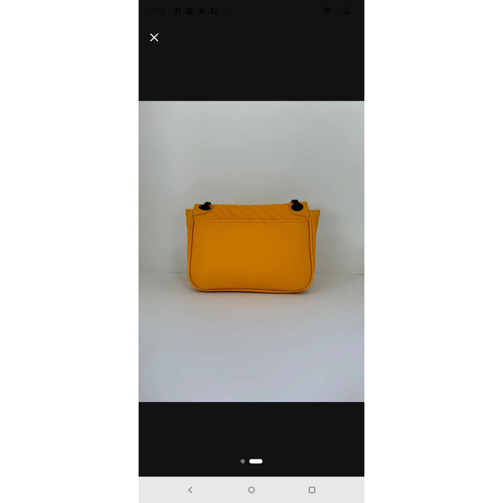 Badgley Mischka Yellow Quilted Crossbody With Lock - Picture 10 of 10
